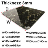 Hoiweqr Plateau De Table en Verre Marbré Trempé Rectangulaire, Plateau De Table en Verre Trempé De 8 Mm Fabriqué sur Mesure, pour Tables De Salle À Manger, Tables De Bureau(C,100x100cm)