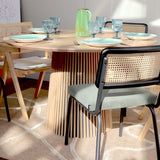 HOMIFAB Table à Manger Ronde en Bois 4 Personnes - diamètre 120 cm - Ada