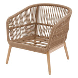 Hespéride - Fauteuil de Salon de Jardin Orissa Taupe Polyester et Acier