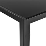 Table de Salle à Manger Design Meuble Minimaliste pour Cuisine Salon Plateau en Verre Pieds en Acier 105 x 60 x 75 cm Noir