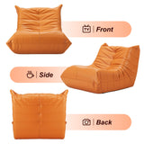 Hobestluk Pouf poire géant en mousse à mémoire de forme pour adultes, salon, chambre à coucher, dortoir, bureau (orange)
