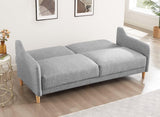DecoInParis Canapé clic clac 3 Places en Tissu Gris Clair Marlon
