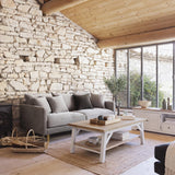 Atmosphera - Canapé Candice 3 Places 194x96cm Beige