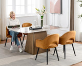 chairus Lot de 2 Chaises de Salle à Manger en Velours Moderne Fauteuil Rembourrée Chaise Pivotante à 360° pour Bureau Salon (Jaune-2 (Velours))