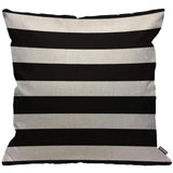 HGOD DESIGNS Housses de Coussin Noir Blanc Rayé Taies d'oreillers Maison Décoration Pour Hommes Femmes Garçon Fille Chambre Salon Canapé Voiture Coussins Oreillers 45 x 45 cm
