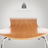 Chaise Empilable Calisto en Bois - Assise Ergonomique - Chaise de Salle d'Attente en Bois Chaise, Hauteur Assise 45 cm -Couleurs au Choix:, Couleur:chêne