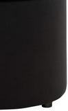 Tabouret Pouf Patin en Velours I Tabouret Coffre avec Espace De Rangement I Pouf Repose-Pieds, Couleur:Noir