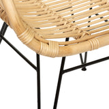 Atmosphera - Fauteuil Koeta - métal et rotin