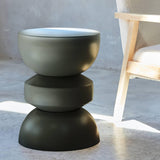 Alice's Home - Table d'appoint. Bout de canapé. Table de Chevet en métal. Noir. Assa. Ø32 x H 44.5cm