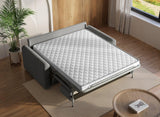 DecoInParis Canapé Convertible Express 3 Places en Tissu Gris ISANDRO