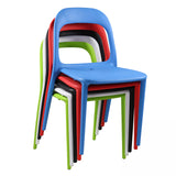 Oviala Chaise en Plastique de Jardin Bleu