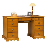 ACTUAL DIFFUSION 38504 Windsor Grand Bureau avec Rehausse Bois Miel 58,3 x 137,5 x 99 cm