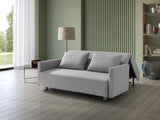 EVERGREENWEB Canapé-lit 3 Places Convertible en Lit avec Matelas 160x190 Effet Massant 0rthopédique, Extensible Sofa Bed Pliable, Housse Déhoussable et Lavable Couleur Gris, 2 Coussins Inclus | Edith