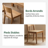 YESWOOD Lot de 2 Chaises de Salle à Manger, Chaises en Chêne Massif, Style Moderne Minimaliste, Chaises Assemblées pour Cuisine, Salon, Chambre, 44,8 x 54 x 80 cm, Chêne Naturel