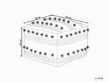 Pouf Carré en Coton Beige 50 x 50 cm Remplissage à Billes Polystyrène Karaw