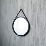 Daoyuan Miroir Mural Miroir de Salle de Bain Rond décoratif Suspendu Miroir Noir élégant et élégant Miroir de Maquillage Nordique