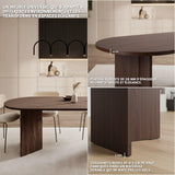 Selsey Table À Manger Ovale 90 x 204 cm, 6-10 Personnes, Noix Wisconsin