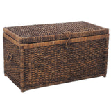VIVANNO Coffre à linge Coffre en jacinthe d'eau Lea Marron 84 cm