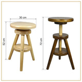 Magnetic Mobel Tabouret à vis Solide Petit déjeuner Cuisine Nouveau hêtre (Noyer)