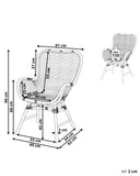Chaise Fauteuil en Rotin Noir Confortable et très Décorative pour Chambre ou Salon au Style Boho et Rustique Beliani