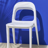 Oviala Chaise en Plastique de Jardin Bleu