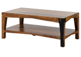 Ancona #201 Table Basse en Bois de sheesham - laqué/Brun foncé 115x60x45