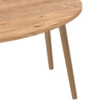 [en.casa] Table Basse Ovale Table de Nuit de Chevet Stylée Panneau de Particules Bois 41 x 90 x 50 cm Naturel