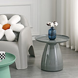 Yqyc Table D'appoint Ronde en Plastique pour Canapé, Table Appoint Moderne pour Les Espaces Étroits Et Petits, pour Bureau, Salon, Chambre À Coucher, Table Basse (Color : Orange)