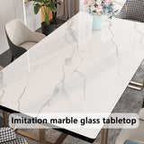 Hoiweqr Plateau De Table en Verre Marbré Trempé Rectangulaire, Plateau De Table en Verre Trempé De 8 Mm Fabriqué sur Mesure, pour Tables De Salle À Manger, Tables De Bureau(C,100x100cm)