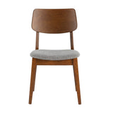 HOMN LIVING Pack de 2 chaises Susi en Noyer, Bois Massif, 49 cm (Largeur) 52 cm (Profondeur) 82 cm (Hauteur)