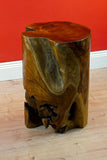 Table d'appoint TOBELO en bois de racine - 40 cm - Tabouret à fleurs - Support pour le salon, le jardin d'hiver ou la terrasse et le jardin