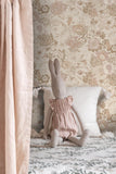 papier peint fleurs vintage beige et vieux rose 0.53 x 10.05 m - ESTAhome