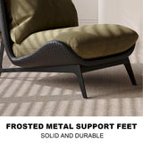 LYXXJRYBHD Fauteuil Lecture, Canapé Paresseux, Chaise de Salon, Chauffeuse avec Support Dorsal, Chaise de Méditation, pour Hôtel, Café, Chambre(Green)