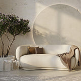 Iconik Interior Canapé Courbe 3 Places en Tissu bouclé - Curvy Blanc