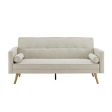 Mobilier-Deco Victoria - Canapé clic clac Design 3 Places en Tissu Beige