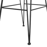 Beliani Lot de 2 Chaises de Bar au Style Moderne en Rotin Noir et Pieds en Métal pour Tout Type de Salon Traditionnel et Exotique