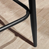 Meubletmoi Lot de 2 Chaises de Bar en Velours Jaune avec Capitonnage et Pieds en Métal Noir - Design Contemporain - FARA 2