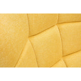 Miliboo Fauteuil scandinave en Tissu Effet Velours texturé Jaune Moutarde et Bois Clair Brody