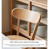 FBNMG Lot de 4 Chaises de Salle à Manger en Bois Massif, Chaise de Cuisine Rustique avec Dossier, Chaise Détente Antidérapante avec Pieds Bois pour Chambre Studio Restaurant(4 PCS, Color A)