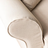 Happy Garden Canapé Oscar en Tissu Beige 3 Places Fixe - Made in France