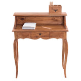 DESIGN DELIGHTS Napoléon en bois massif vintage - 80 x 92 x 40 cm (l x H x P) - Acajou - Style shabby - Bureau de style colonial - Couleur : 08 miel ciré
