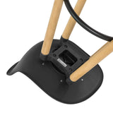 SoBuy® Tabouret de bar FST70-SCH avec assise rembourrée en cuir synthétique et pieds en bois de hêtre