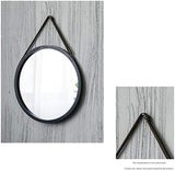 Daoyuan Miroir Mural Miroir de Salle de Bain Rond décoratif Suspendu Miroir Noir élégant et élégant Miroir de Maquillage Nordique