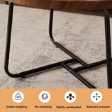 GQQDDD Table Basse Multifonctionnelle pour Salon Moderne, Petit Ménage Rond, Combinaison Table Basse, Plateau en Bois De Noyer Et Cadre en Métal Noir(Size:60x39cm,Color:Noyer)