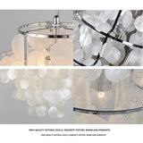 Lustre contemporain en coquille blanche nacrée pour chambre à coucher, salon, salle à manger, café, bar, couloir, décoration moderne E27