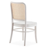 HOMN LIVING Pack de 2 chaises Vesta en Blanc, Bois Massif, 45 cm (Largeur) 51 cm (Profondeur) 88 cm (Hauteur)