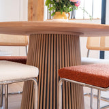 HOMIFAB Table à Manger Ronde en Bois 4 Personnes - diamètre 120 cm - Ada