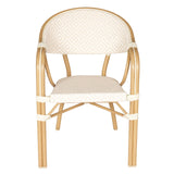 Oviala Chaise de terrasse Style Parisien Aluminium et rotin synthétique Beige