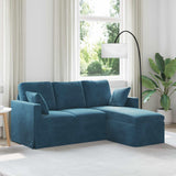 vidaXL Canapé Bleu 198 x 134 x 80 cm Velours, Canapé de Salon, canapés modulables Modernes, Fauteuil Ergonomique, loveseat en Velours élégant, Design sectionnel résistant