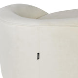 Beliani Canapé 3 Places Glamour en Velours Pieds en Métal Doré Beige Savar